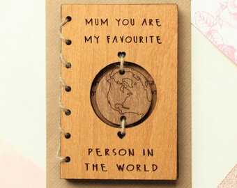 Mum Favourite Person In The World, Mothers Day Gift, Personalised Card For Mother's Day, Mums Birthday Card, Gift For Mum, Happy Mothers Day