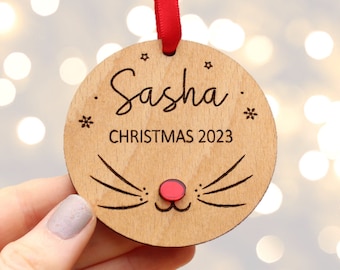 Cat's First Christmas Personalised Bauble, Personalised Cat Tree Decoration, Pet Christmas Decoration, Cat Lover Gift, Pet Gift