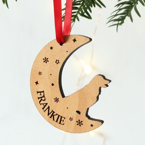 Personalised Dog Christmas Bauble, Dog Christmas Decoration, Pet Lover Christmas Gift, Dogs First Christmas, Wooden Tree Decoration, Puppy