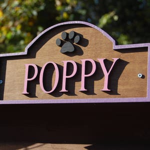 Kennel Name Plaque, Stable Name Plaque, Wooden Dog Name Sign, Wooden Horse Name Sign image 1