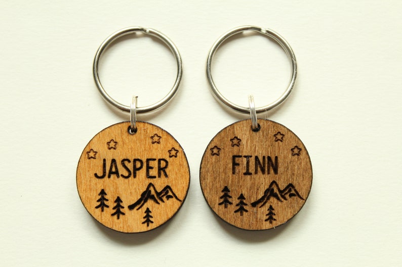 Mountain Dog ID Tag, Wood Dog Tag, Dog Identification Tag, Dog Name Tag image 3