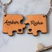 Personalised Wooden Keyring Gift, His Hers Keyring, Missing Piece, Jigsaw Puzzle, Valentines Gift, Couples Keyring, Couples Gift