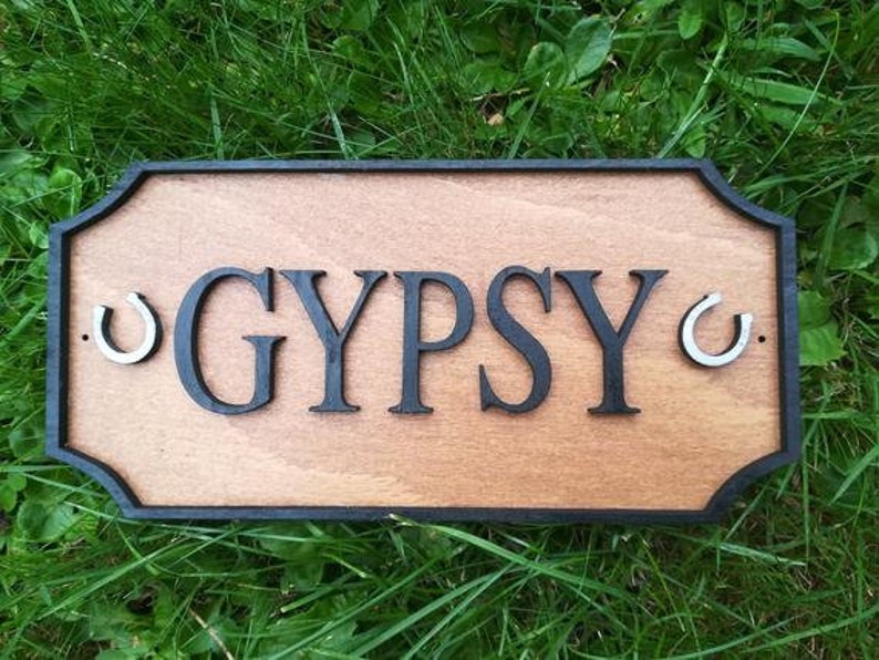 Kennel Name Plaque, Stable Name Plaque, Wooden Dog Name Sign, Wooden Horse Name Sign image 2