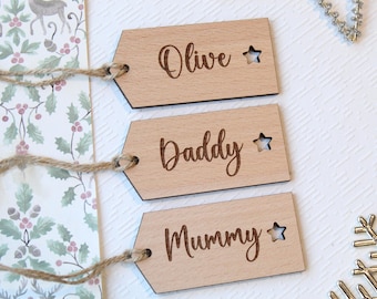 Personalised Christmas Gift Tag Christmas Name Tags Christmas Place Setting