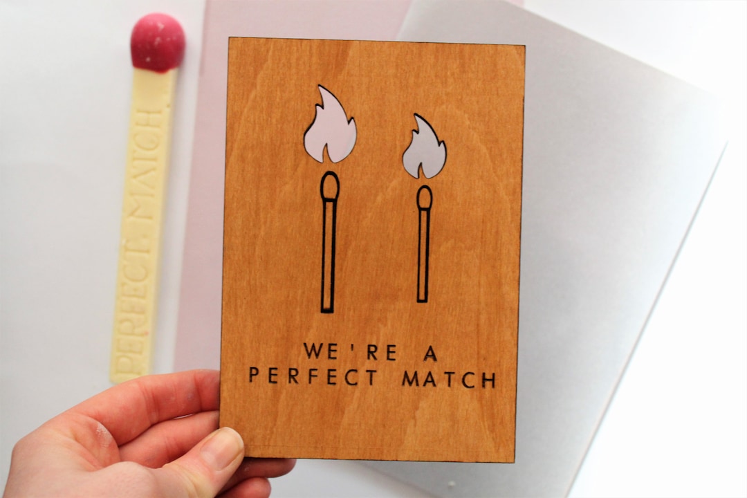 Perfect Match Valentines Card Valentine Ts For Him Personalised