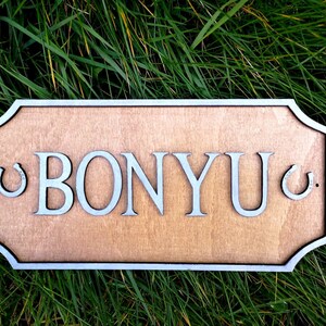 Kennel Name Plaque, Stable Name Plaque, Wooden Dog Name Sign, Wooden Horse Name Sign image 8
