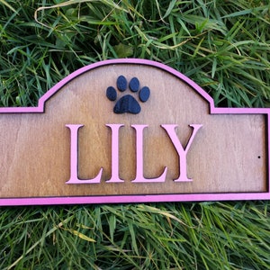 Kennel Name Plaque, Stable Name Plaque, Wooden Dog Name Sign, Wooden Horse Name Sign image 7