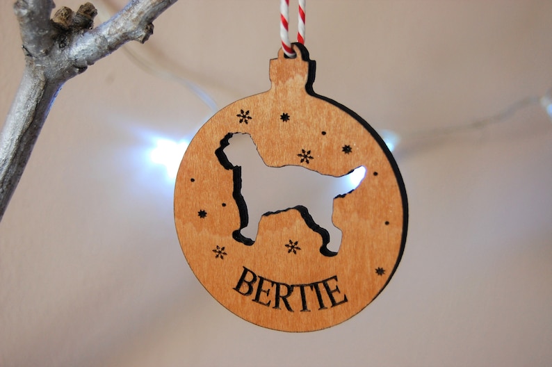 Dog Christmas Decoration, Dog Ornament Pet Lover Christmas Gift, Christmas Tree Decor, Wooden Tree Decoration, Personalised Dog Decoration image 2