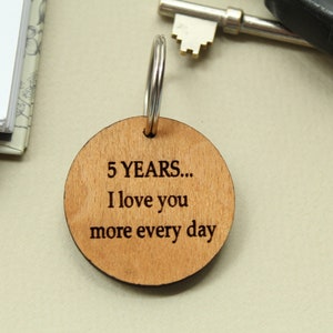 Wooden Keyring, Dream Believe Achieve, Engraved Wood, Unique Gift Ideas, Motivation Quote image 2