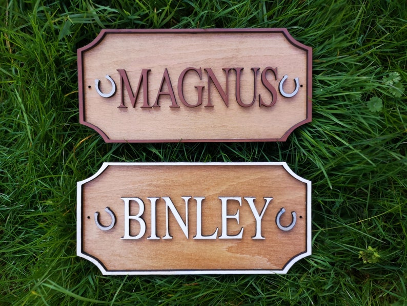 Kennel Name Plaque, Stable Name Plaque, Wooden Dog Name Sign, Wooden Horse Name Sign image 4