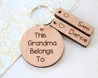 Personalised Grandma Keyring, This Grandma Belongs To, Gift For Her, Nana Grandmother Gift, Mothers Day Gift, Best Grandma Gift, Granny Key