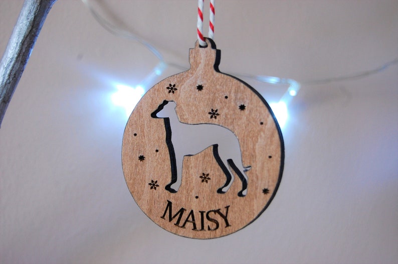 Dog Christmas Decoration, Dog Ornament Pet Lover Christmas Gift, Christmas Tree Decor, Wooden Tree Decoration, Personalised Dog Decoration image 3