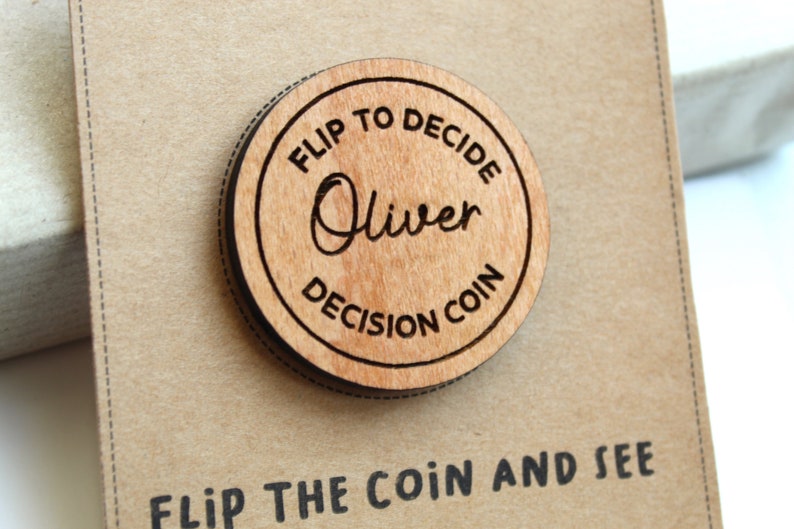 Personalised Decision Flip Coin Valentines Gifts for him Flip To Decide Valentine's Day Couples Gift Couples Decision Coin Funny Valentines image 4