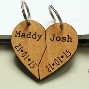 Personalised Keyring Couples Keyring Couples Gift Keyring Set Valentine Gift Valentine&#39;s Gift Boyfriend Girlfriend Husband Wife