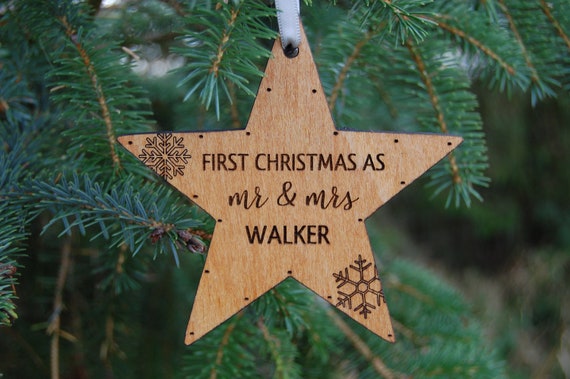 personalised first christmas decorations