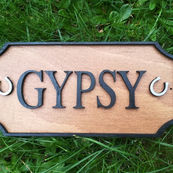 Stable Name Plaque, Stable Name Plaque, Wooden Horse Name Sign