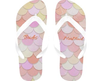 Regalo per damigelle d'onore - Addio al nubilato - Addio tropicale - Addio al nubilato sirena - infradito