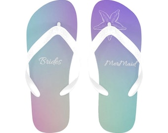 Regalo per damigelle d'onore - Addio al nubilato - Addio tropicale - Addio al nubilato sirena - infradito