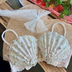 Bridal Mermaid Corset, Mermaid Bride, Mermaid Bachelorette, Mermaid Bridal, Mermaid top, Mermaid Bra, Mermaid swimsuit