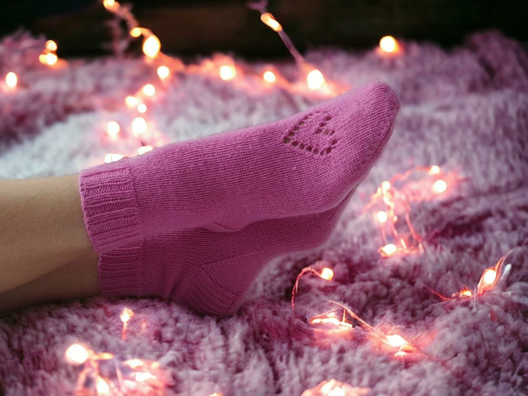 Handknitted Cute Wool Socks for Women Stylish Ruffled Socks Perfect