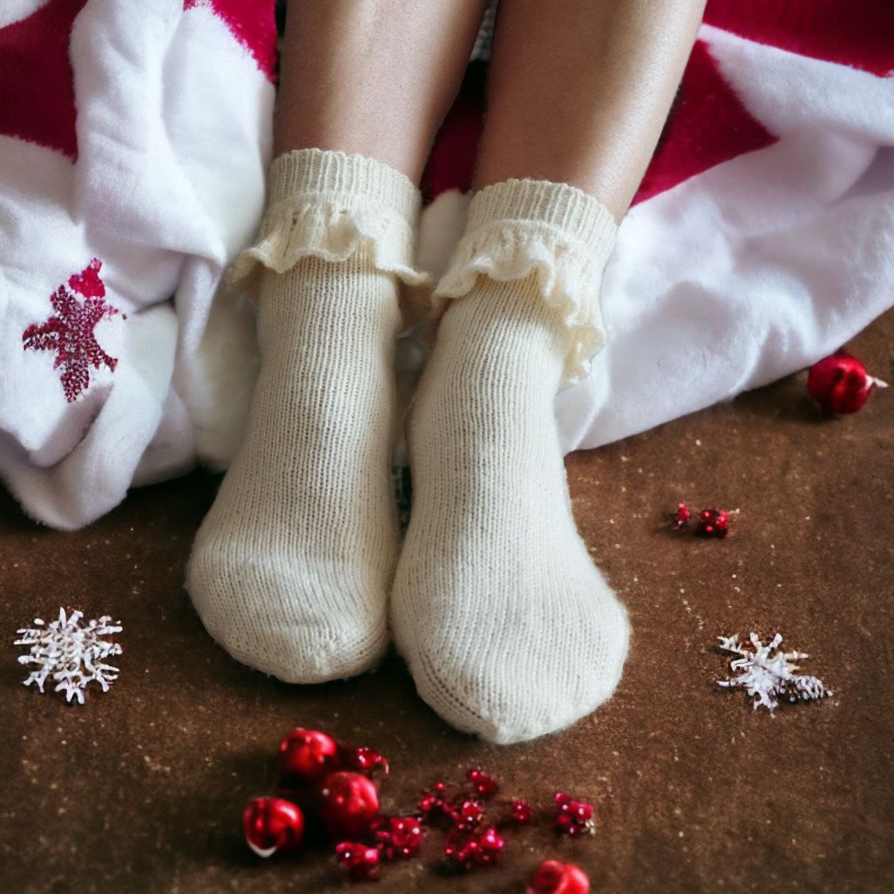 Elegance Merino Wool Custom Cozy Socks Handcrafted Luxury for Warmth and Style Valentine Socks ...