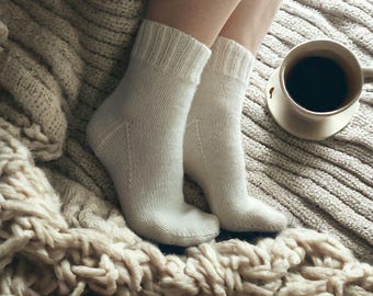 Hand-Knitted Merino Wool Socks: Cozy Winter Knitwear