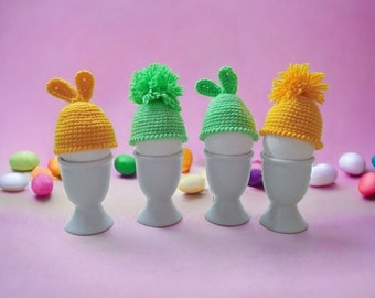 Handmade Crochet Easter Egg Warmers: Spring Table Decor, Set of 4