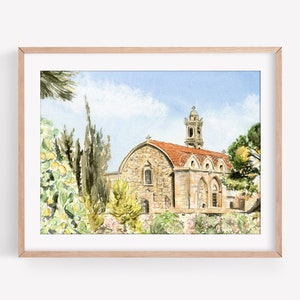 Hochzeit Ort Porträt, Jubiläumsgeschenk, Hochzeit einladen, Paare Porträt, Original Aquarell Malerei