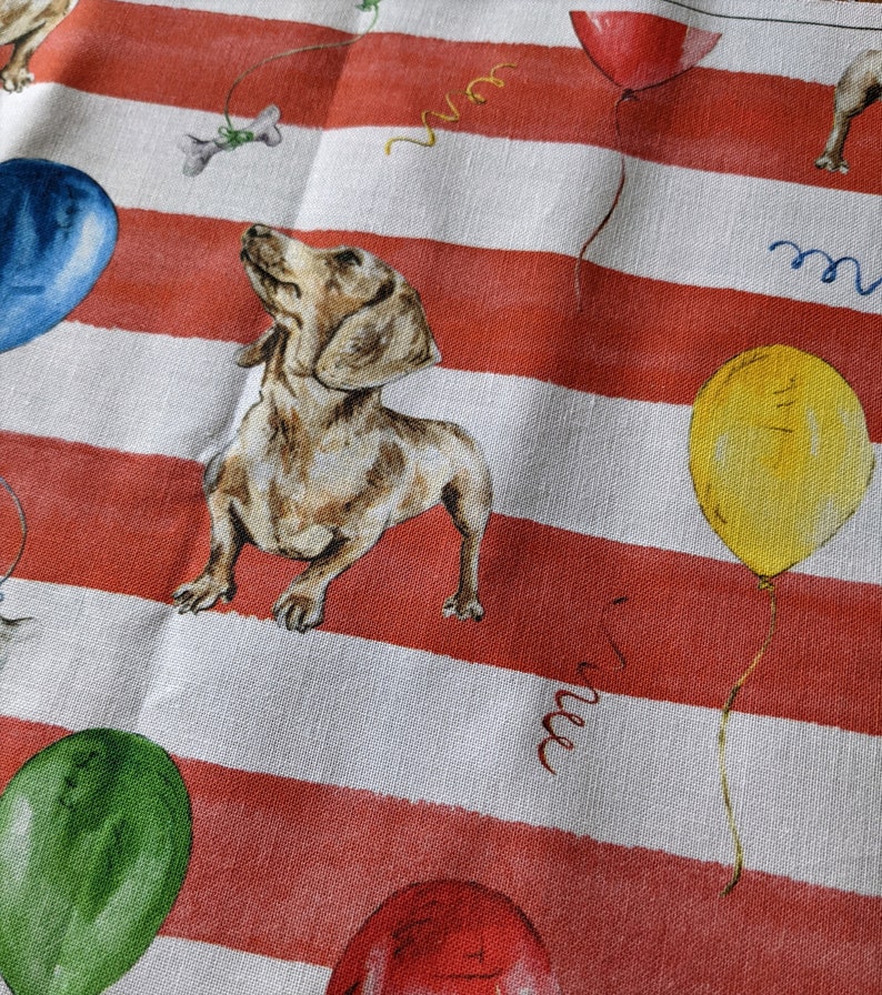 Dachshund Print, Sausage Dog Fabric 100% cotton image 7