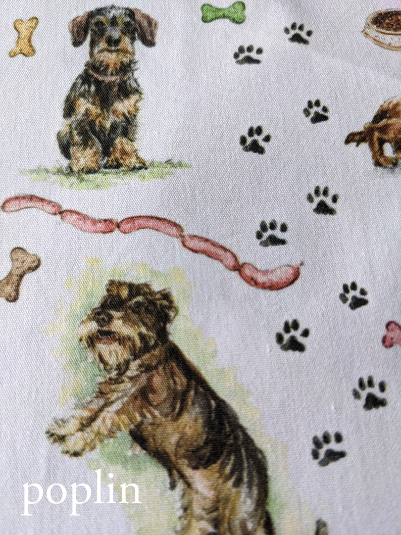 Dachshund Print, Sausage Dog Fabric 100% cotton image 6