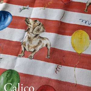 Dachshund Fabric, Sausage Dog Print 100% cotton image 7
