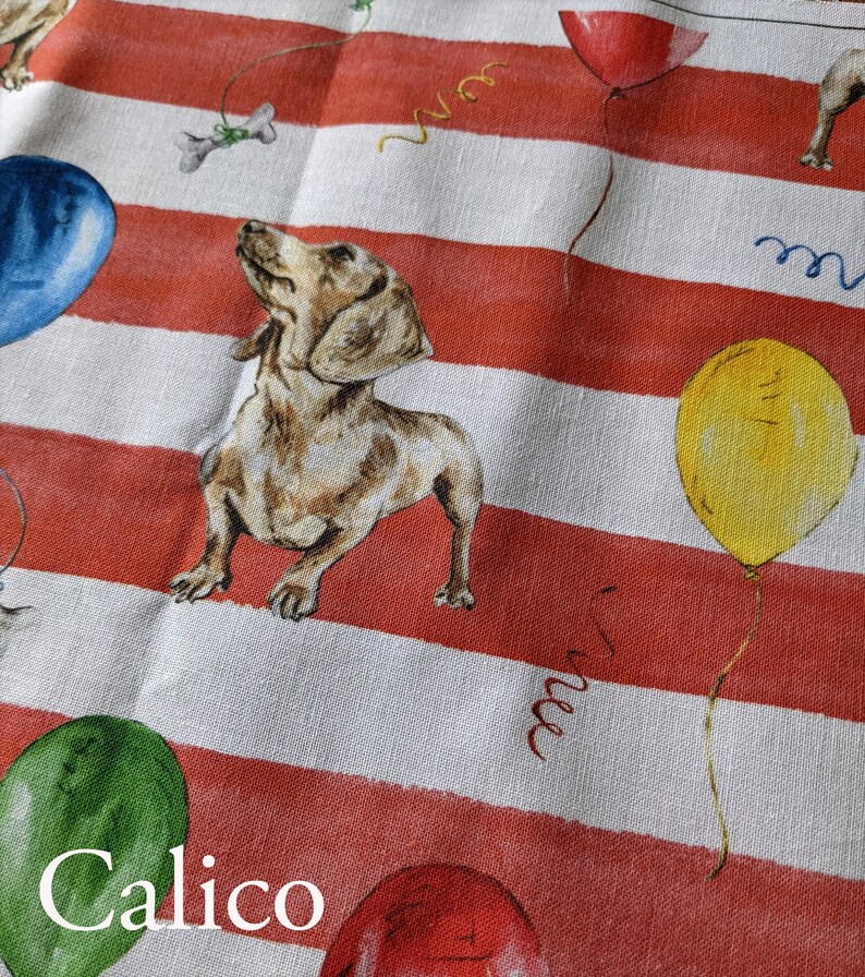 Dachshund Fabric, Sausage Dog Print 100% cotton image 7