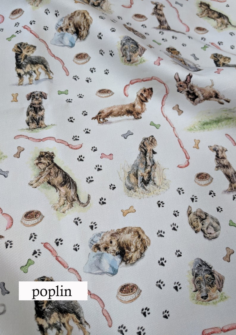 Dachshund Print, Sausage Dog Fabric 100% cotton image 3