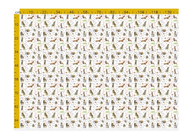 Dachshund Fabric, Sausage Dog Print 100% cotton image 2