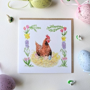 Ostern Huhn Blanko Grußkarte
