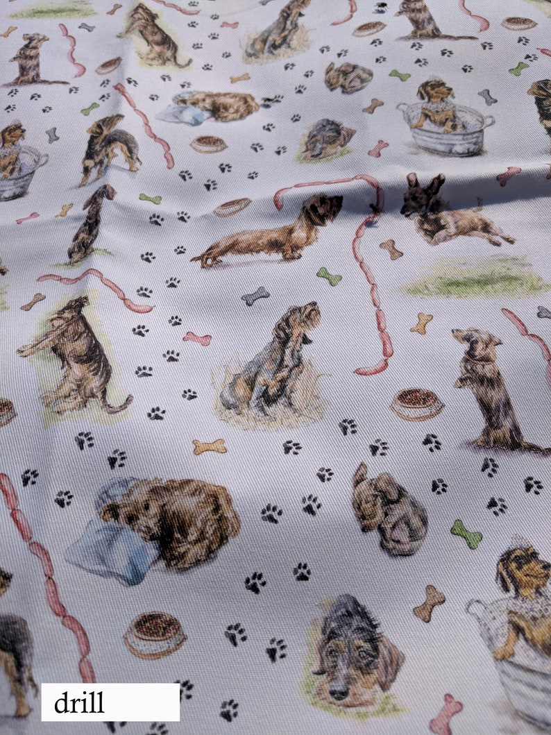 Dachshund Fabric, Sausage Dog Print 100% cotton image 5
