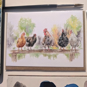 Carte de voeux vierge poulets