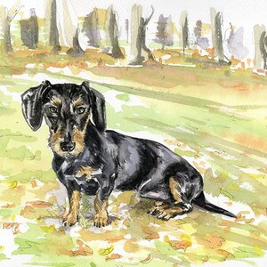 Retrato de mascota, pintado a mano, tamaño A6, acuarela original por encargo, pintura de perro, pintura de gato, regalos únicos para dueños de mascotas, tamaño postal