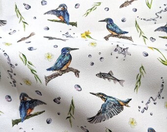 Kingfisher Riverside Fabric 100% cotton