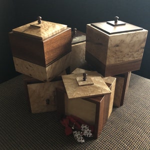 wood pet urn