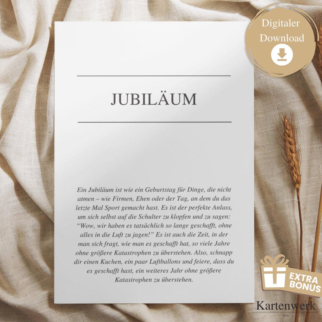 Jubilum Arbeit Sprche
