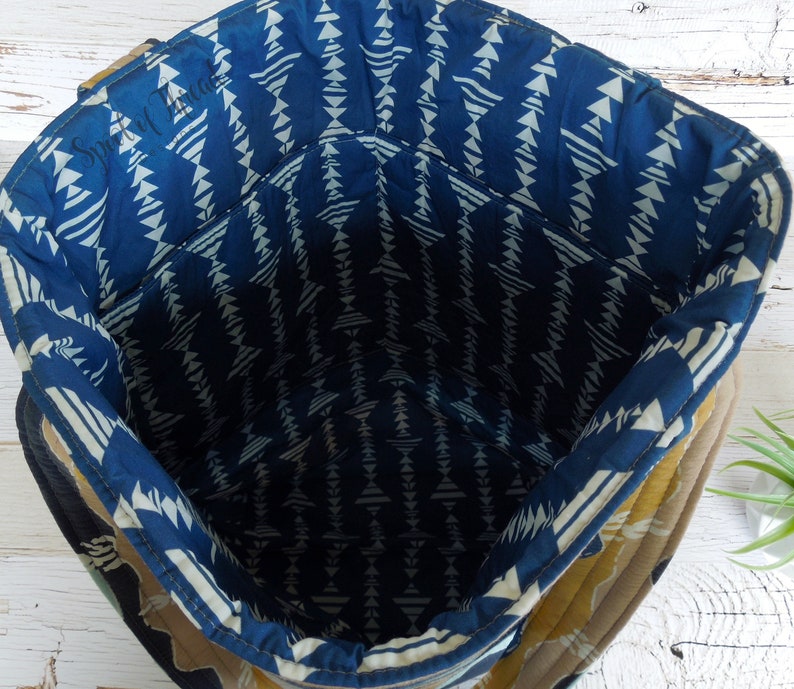 No Zip Desert Cactus in NavyTote bag
