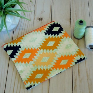 Aztec Small Cosmetic Bag/ Small Zip Pouch