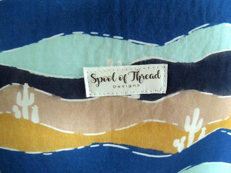 No Zip Desert Cactus in NavyTote bag