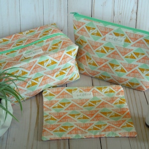 Original Cosmetic Bag Set in Mint Aztec