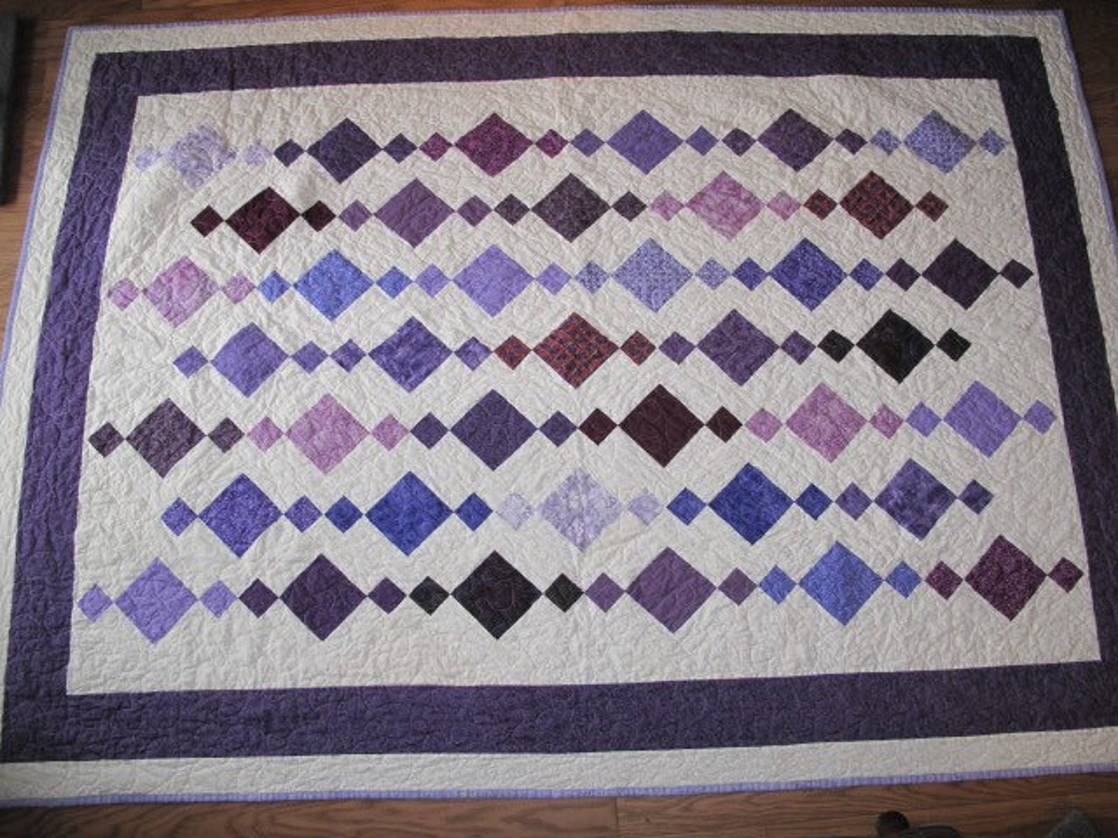 XL Twin Purple Chandler Quilt Shabby Chic Country Quilt in Etsy