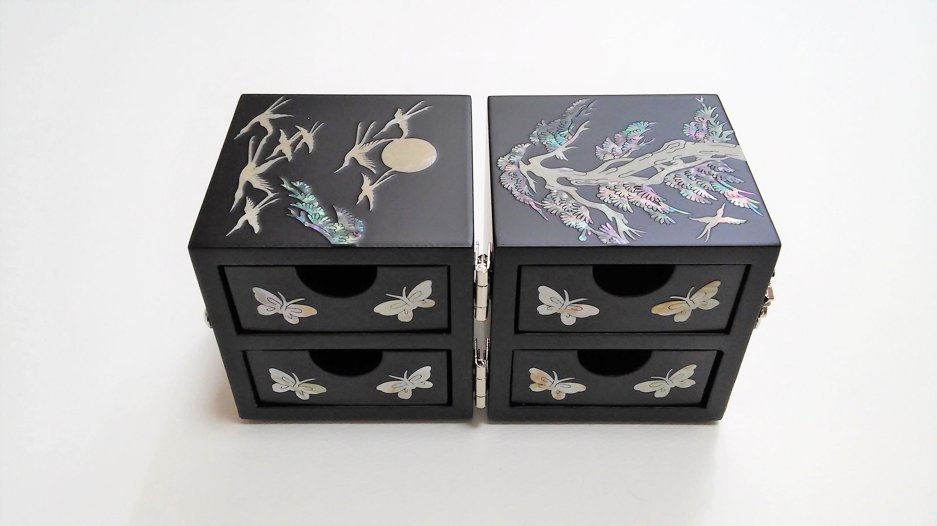 Mother of Pearl Jewelry Box Jewellery Box Four Drawers Box Etsy