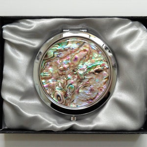 Mother of pearl Cosmetic mirror, Compact mirror, Makeup mirror, Pocket mirror, Bridesmaid gift, Gift for her