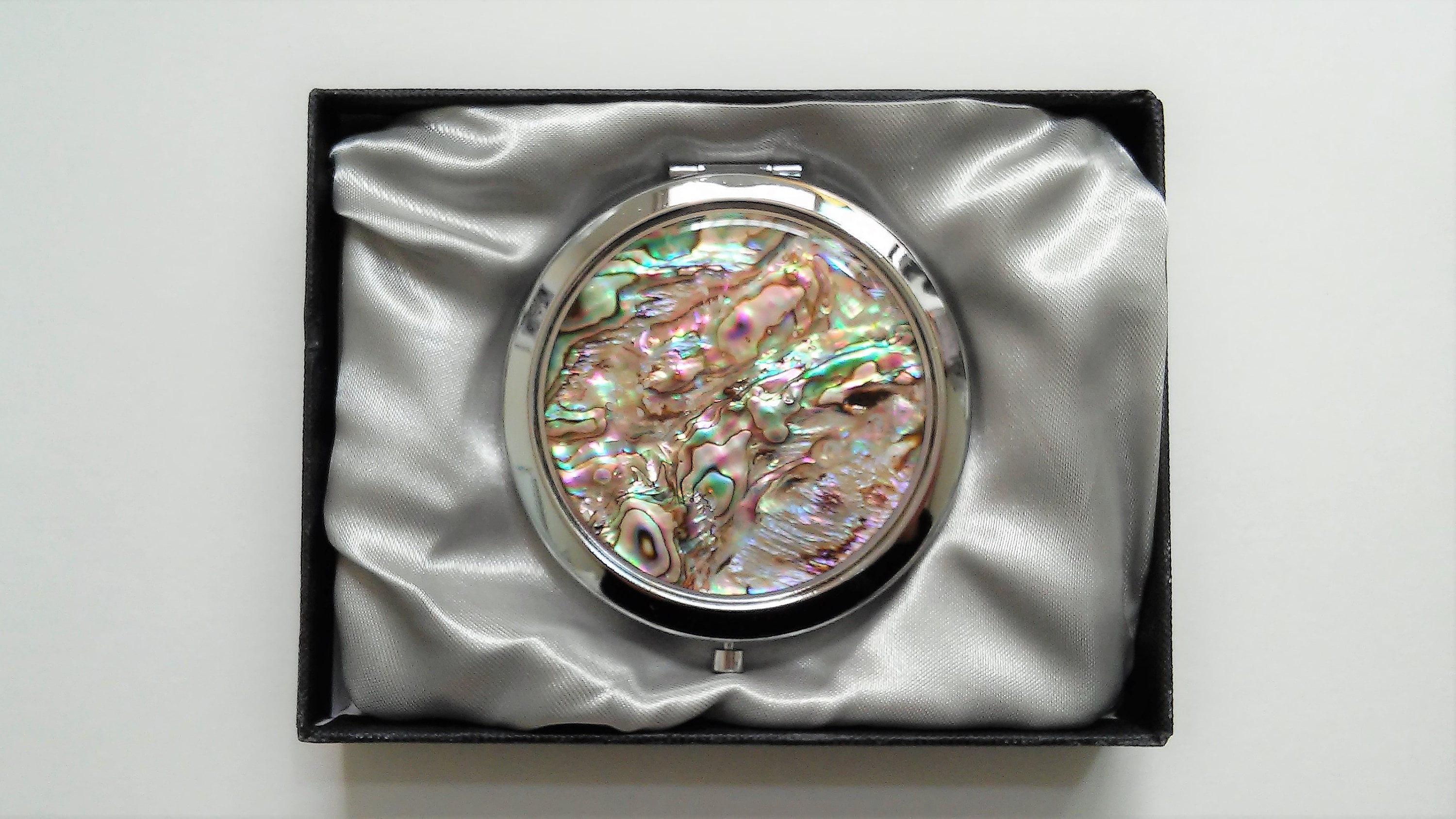 Miroir cosmétique en nacre, Miroir compact, Miroir de maquillage, Miroir de poche, Cadeau pour elle