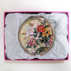 Mother of Pearl Cosmetic Mirror Compact Mirror Makeup - Etsy